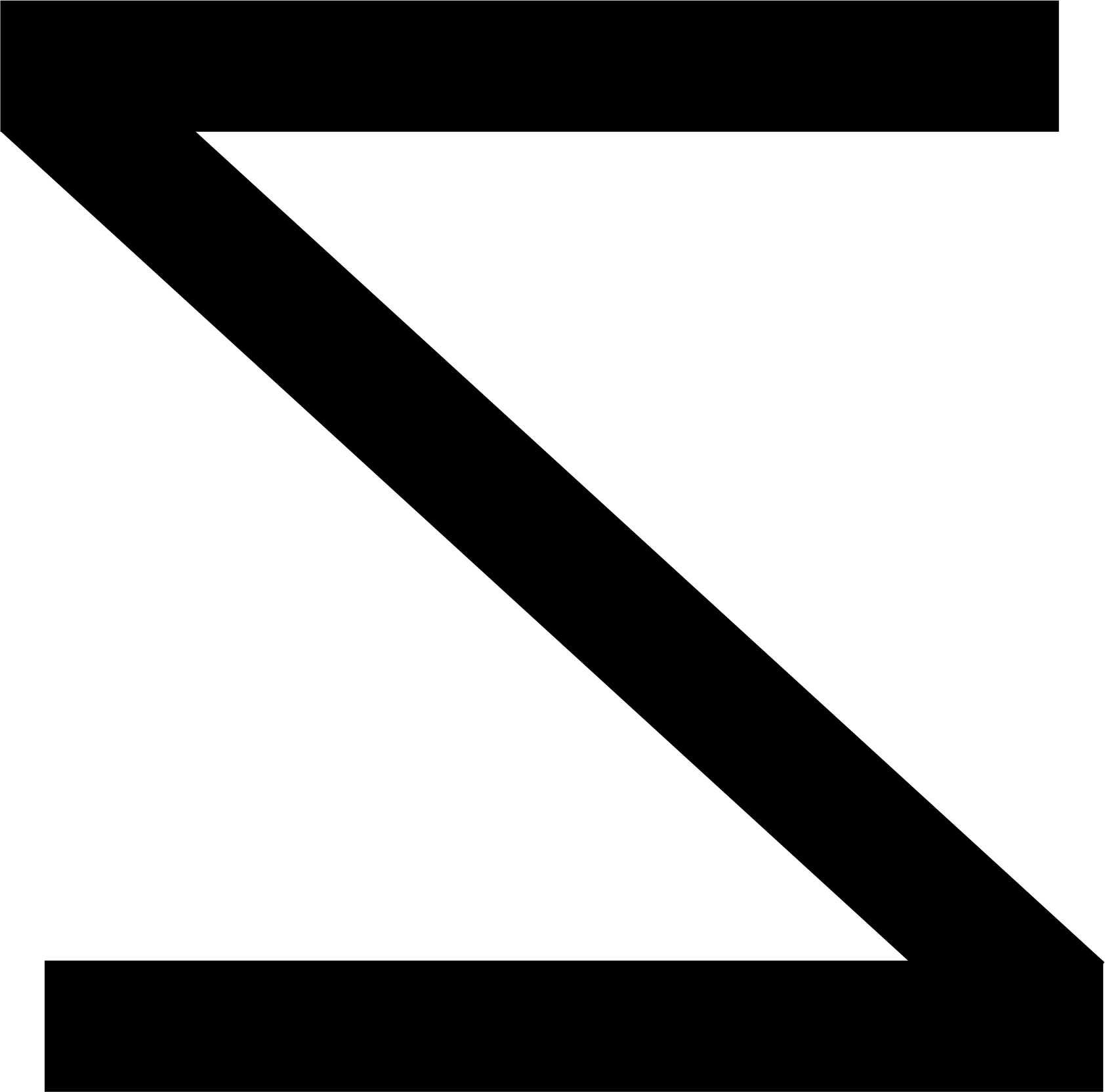 A backwards “Z” shape, the Blissymbol for “Blissymbolics”