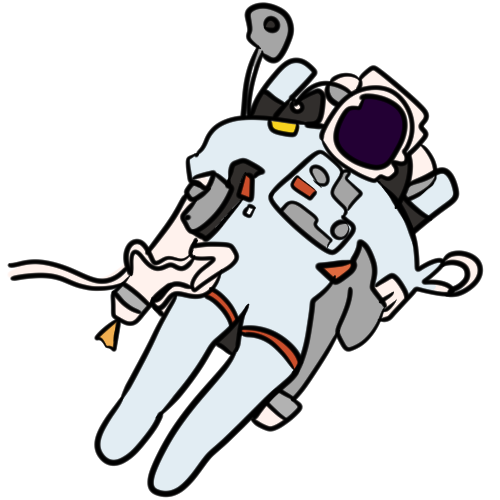 an astronaut doing a spacewalk, one suit booster firing