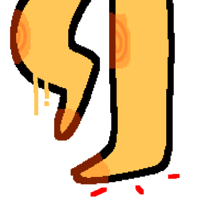 two emoji yelow lower legs, one bent and moving upwards and the other stomping on the ground.