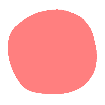 a lineless pale red circle.