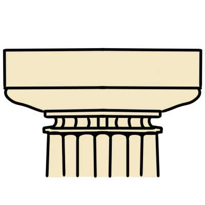 a Doric column capital.