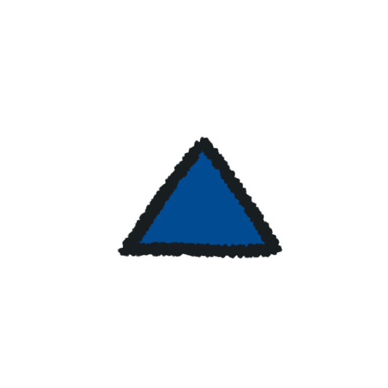 A dark blue triangle