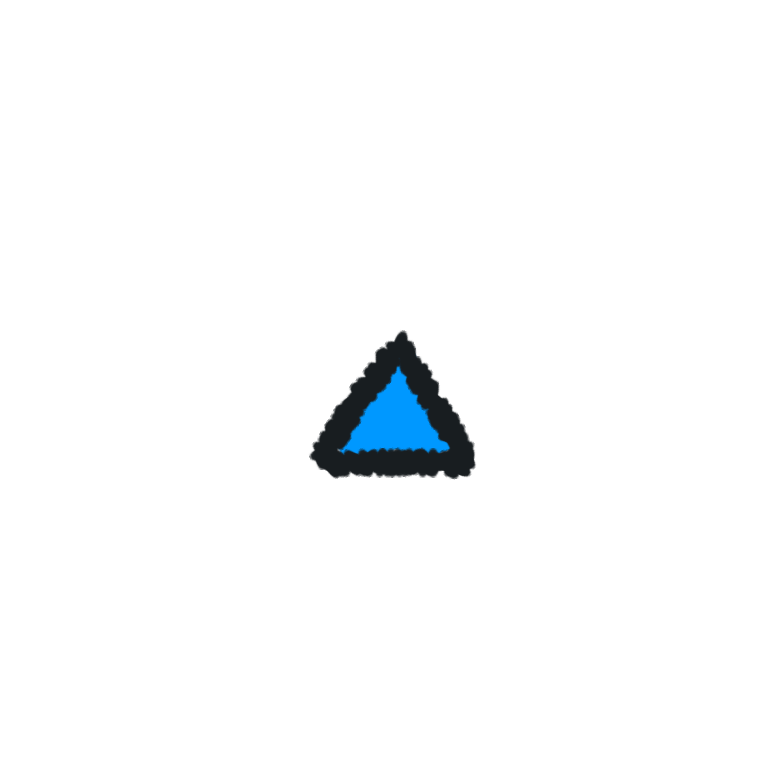 A light blue triangle