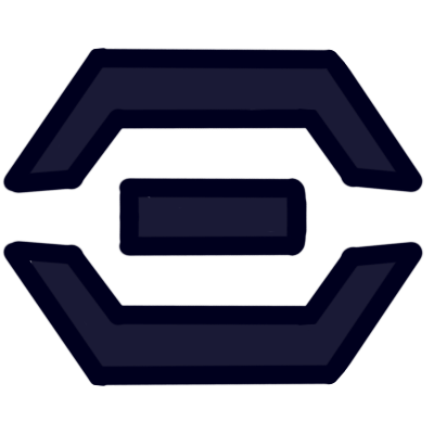 The aurebesh letter 'besh' in very dark blue.