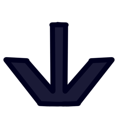 The aurebesh letter 'trill' in very dark blue.