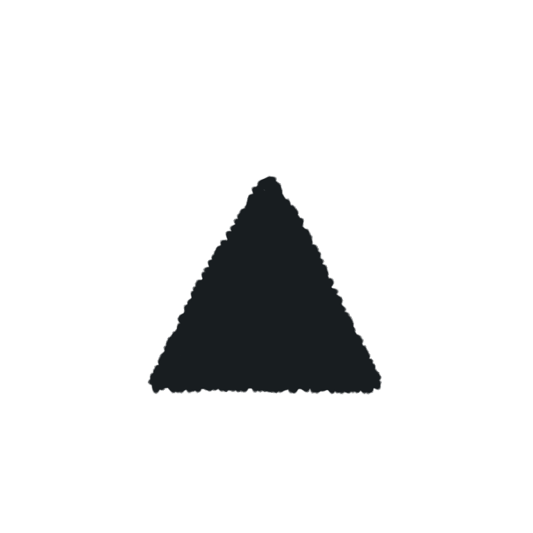 A large black triangle