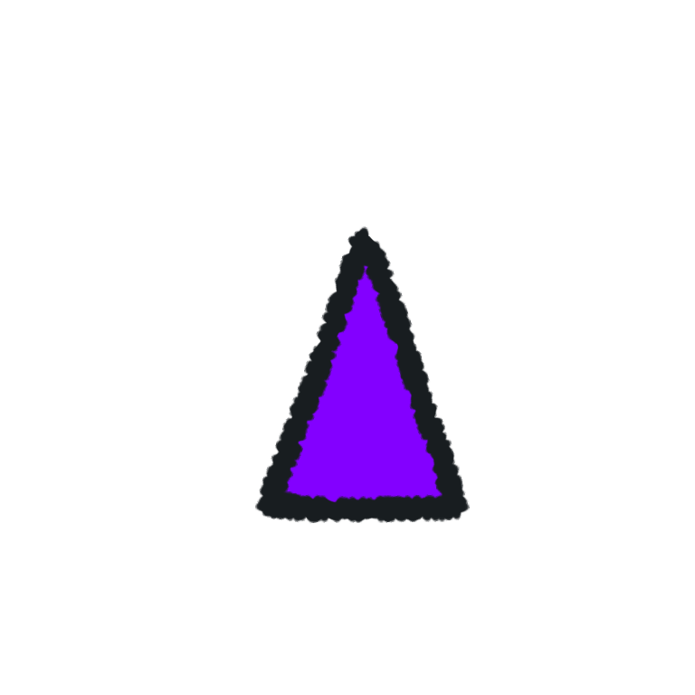 A  tall purple triangle.