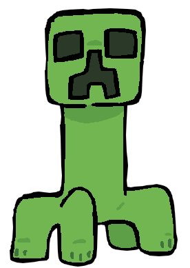 a Minecraft creeper.