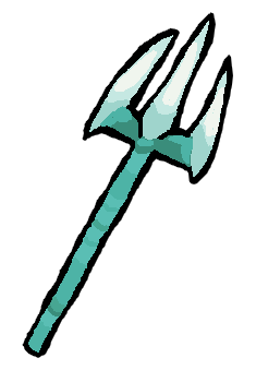 a Minecraft trident.