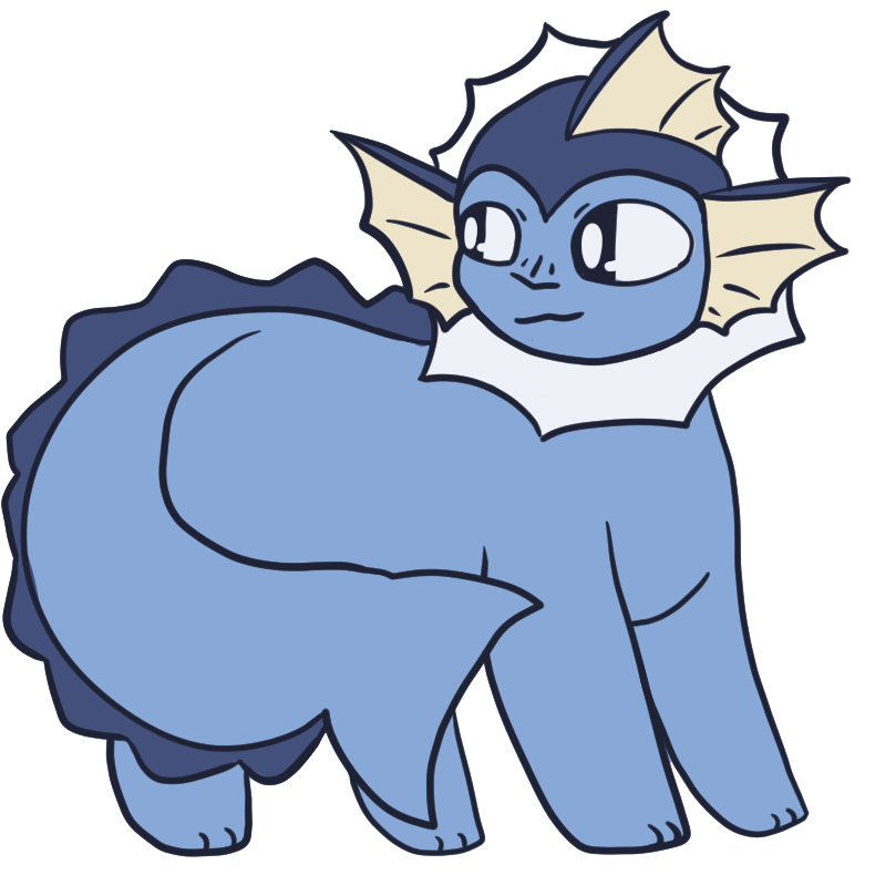 a drawing of Vaporeon