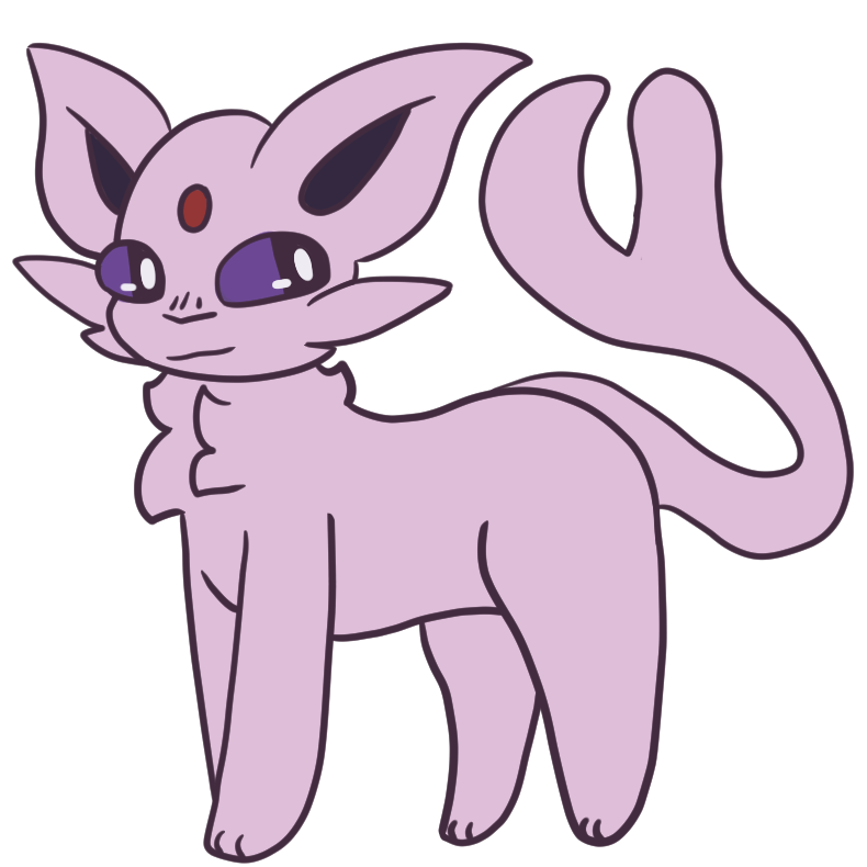 a drawing of Espeon