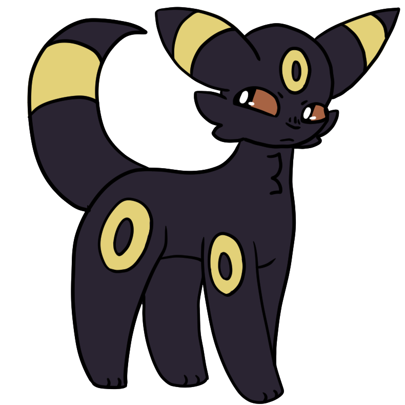 a drawing of Umbreon