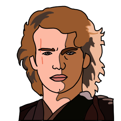 The head of Anakin Skywalker as seen in Revenge of the Sith