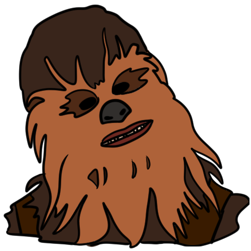 The head of Chewbacca from Star Wars