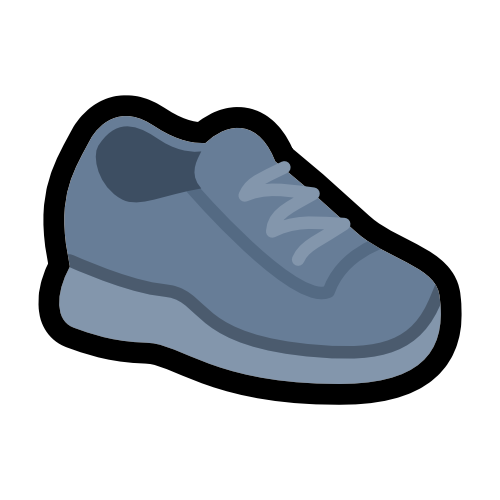 A dark blue sneaker shoe