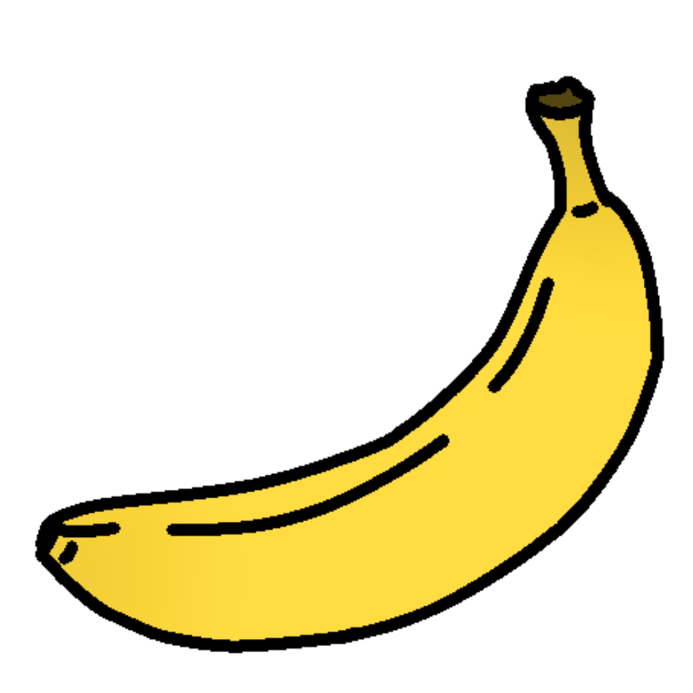 A yellow banana.