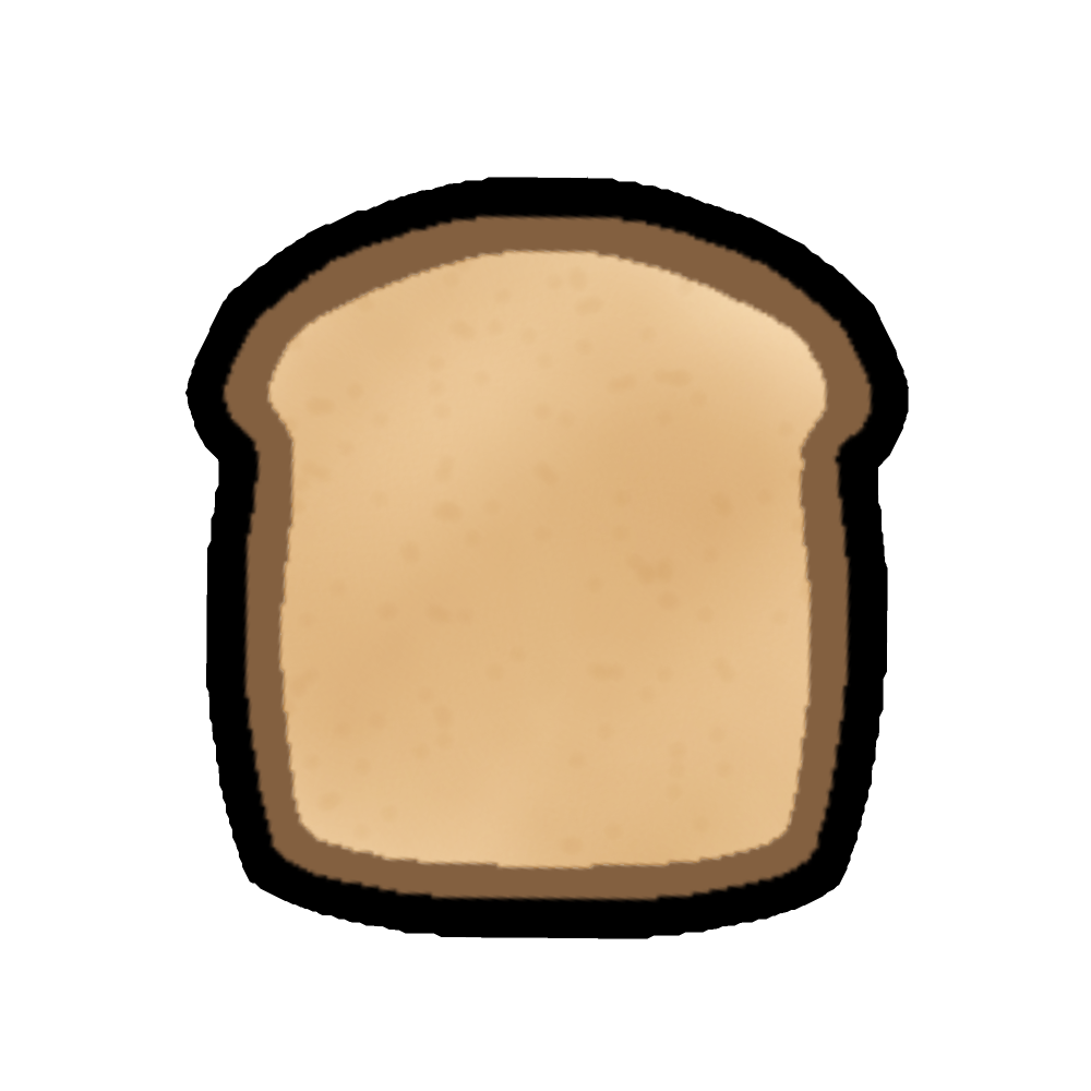 a slice of toasted bread.