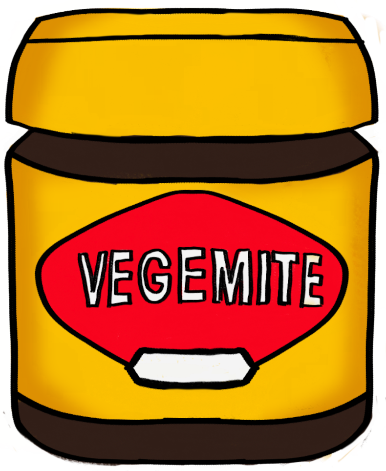 a jar of vegemite.