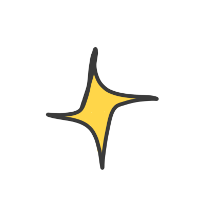 a golden four-pointed star on a white backdrop.