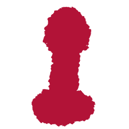 A red glyph with the approximate shape of an erect penis