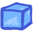 a blue cube