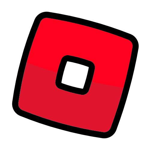 An angled red square icon with a hole in the middle