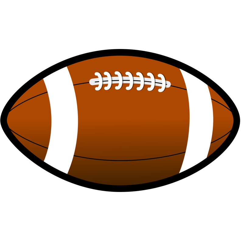 a rugby ball.