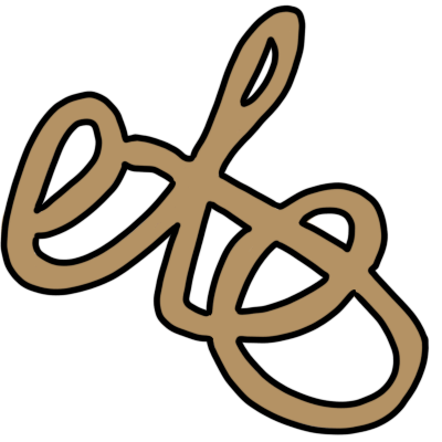 a beige scribble that looks a bit like the letters 'etc'