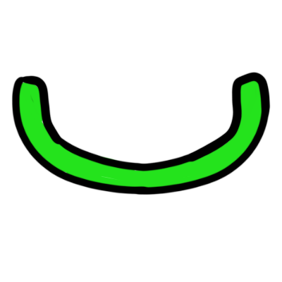a green upwards curve.