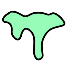 a light green 'drippy' shape.