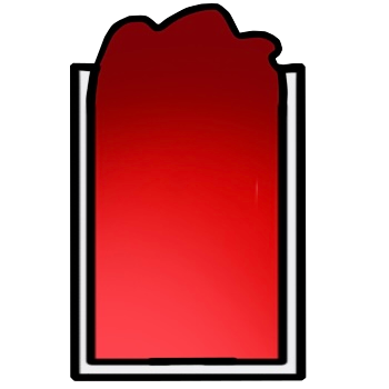 a light grey container with a thick red substance filling it and overflowing. the red is lighter at the base of the container and darker at the top, where it flows over.